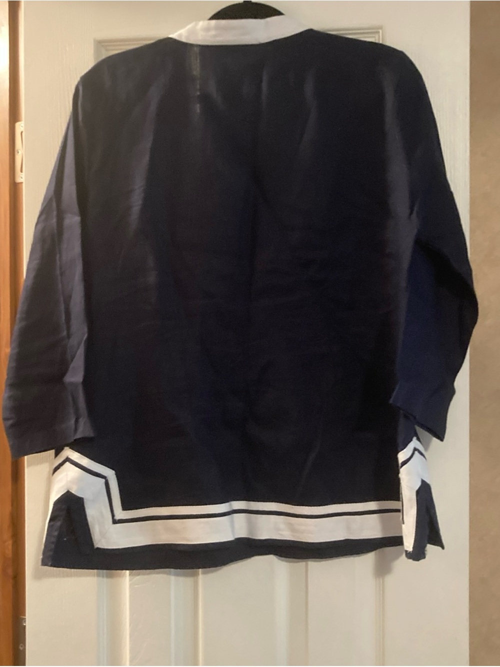 crown & ivy Navy and White Long-Sleeve Tunic Shirt - Picture 4 of 4